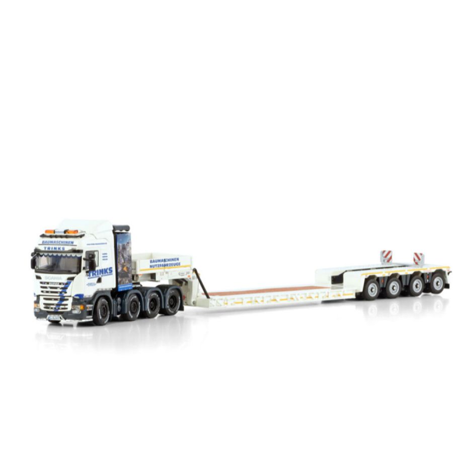WSI  SCANIA R6 8X4 STREAMLINE HIGHLINE EURO LOW LOADER PENDEL X - 4 AXLE Trinks 1:50 DIECAST Truck Lorry
