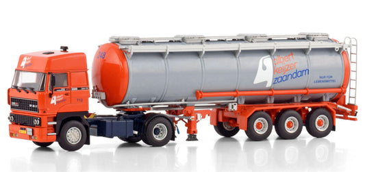 WSI DAF 3300 SPACE CAB 4X2 CHROME TANK TRAILER - 3 AXLE Albert Keijzer zaandam 1:50 Truck Pre-built Model