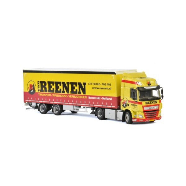 1:50 DAF VAN REENEN CAB 4X2 CURTAIN SIDE TAUTLINER TRAILER 2 AXLE WSI   DIECAST Model