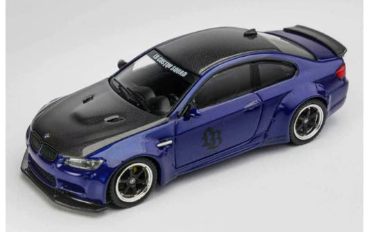 1:64 BMW LB M3 E92  metal blue carbon cover Fine model  Limited Edition 699PCS ONLY DIECAST Model