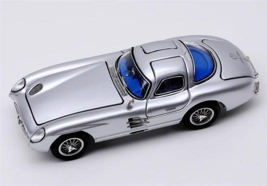 YS Model Mercedes Benz 300 SLR (W196S) Supercar Silver - Blue Inside Limited Edition 99PCS ONLY 1:64 Car Pre-built Model view1