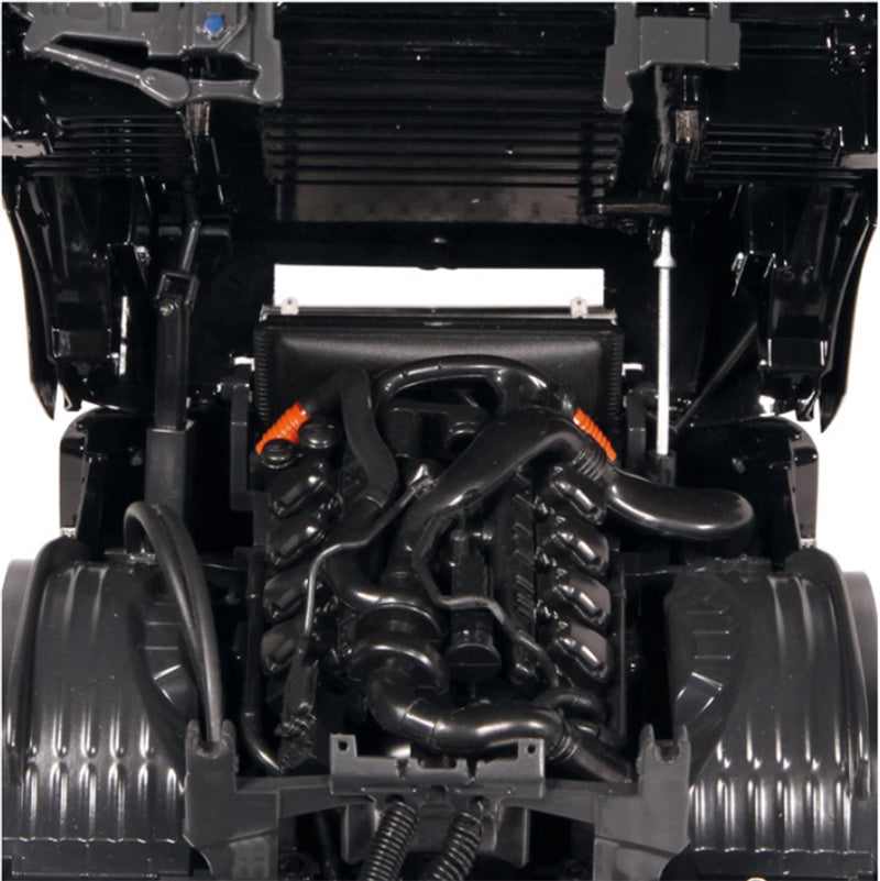 NZG SCANIA 730S Black V8 transport vehicle + double-layer trailer KIT 1:18 DIECAST Truck Lorry