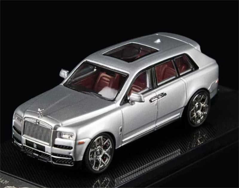 SC Art Rolls Royce Cullinan SUV Silver 1:64 Car Pre-built Model
