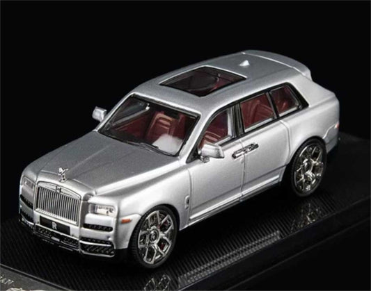 SC Art Rolls Royce Cullinan SUV Silver 1:64 Car Pre-built Model
