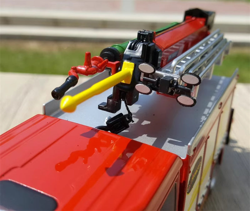 JIEDA Man Urban Main Battle Fire Truck Red 1:43 Truck Pre-built Model