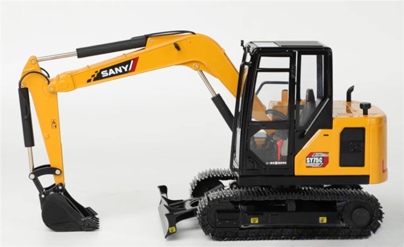SANY SY75C New Excavator Engineering Yellow Limited Edition 1:25 Truck Pre-built Model