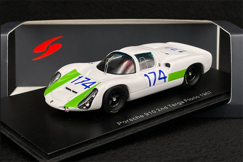 Spark Porsche 910 2nd Targa Florio 1967 L.CELLA 1:43 Car Pre-built Model view7