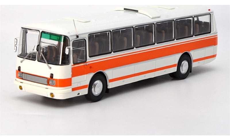 Demprice LIAZ 699 Russian Bus Orange - white 1:43 Bus Pre-built Model view1