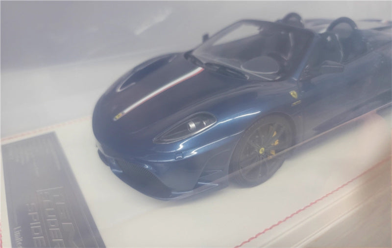 Dino Model Ferrari F430 16M Supercar Abu Dhabi Blue White base Black wheel yellow caliper Limited Edition 30PCS ONLY 1:18 Car Pre-built Model view6