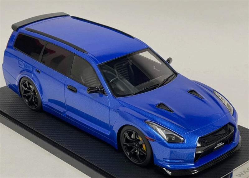 1:18 Nissan Stagea GT-R35 Custom Version Wagon  Gulf Blue IVY Merit Limited Edition 50PCS ONLY Resin Model