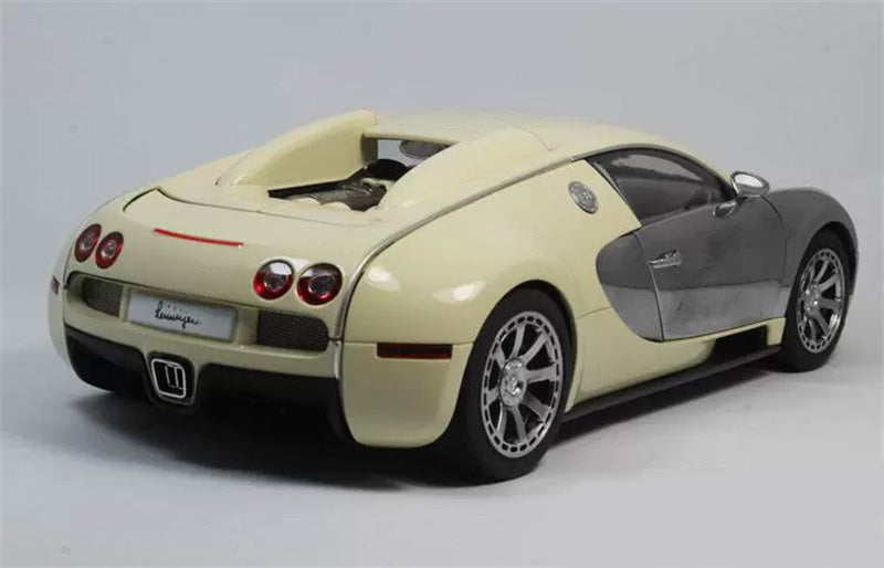 AUTOART Bugatti Veyron Ledition Centenaire Racing Cream White Silver Plated 1/18 DIECAST car