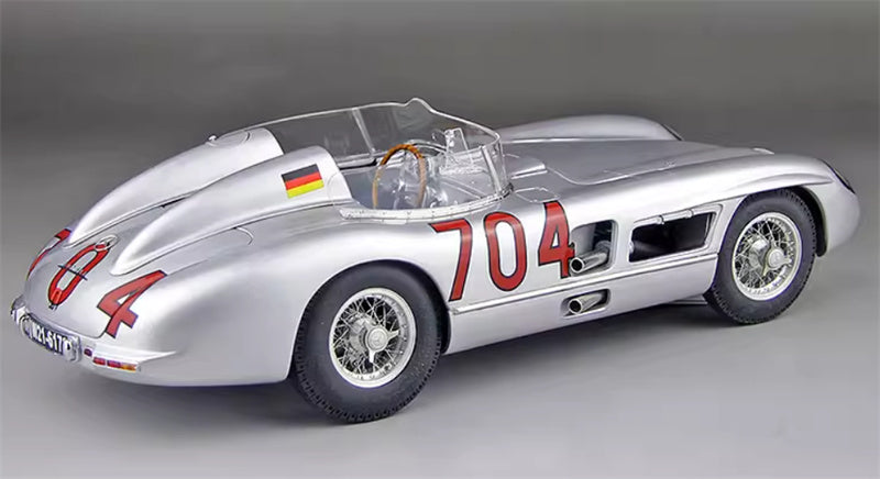 CMC Mercedes Benz 300 SLR Mille Miglia 1955 Herrmann #704 Limited Edition 2000PCS ONLY silver 1:18 Car Pre-built Model view7