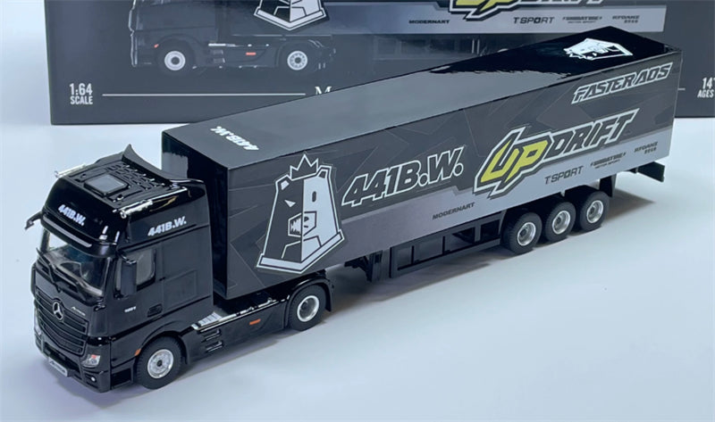 1:64 Mercedes-Benz Actros Drifting Bear ModernArt x 441B.W DIECAST Trailer & Tractor Model