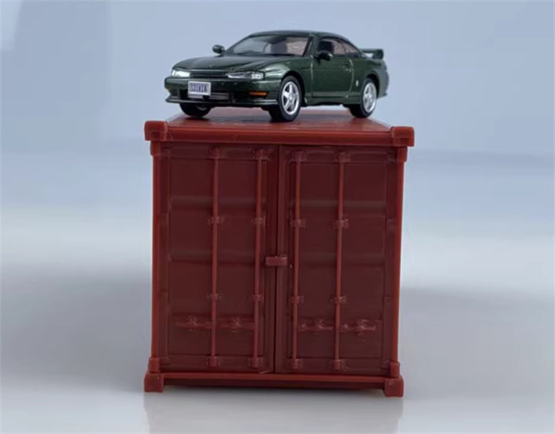 CATERPILLAR NISSAN SILVIA S14 green Right hand drive 1:64 Car Pre-built Model
