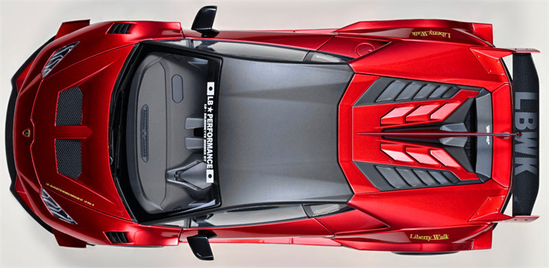 AUTOART Lamborghini HURACAN GT supercar red LBWK AirREX Liberty Walk AK-produce LB PERFORMANCE 1:18 Car Pre-built Model view8