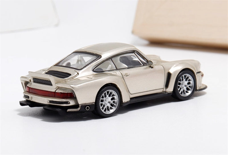 Findclassically Porsche Singer 911 DLS Turbo Road Moet Blanc Limited Edition 999PCS ONLY 1:64 car Pre-built Model view4