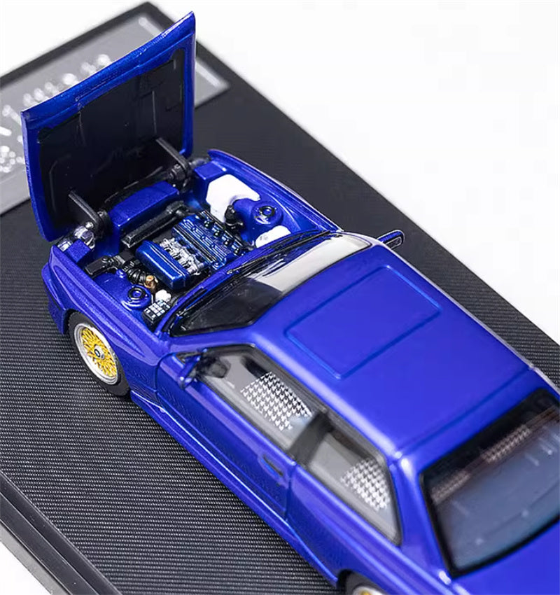 Mortal BMW M3 E30 Sport Evolution Openable Hood Detachable tail wing Pearl Blue Limited Edition 899PCS ONLY 1:64 Car Pre-built Model view7