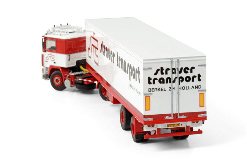 WSI VOLVO F12 4X2 CLASSIC REEFER TRAILER - 3 AXLE STRAVER 1:50 Truck Pre-built Model