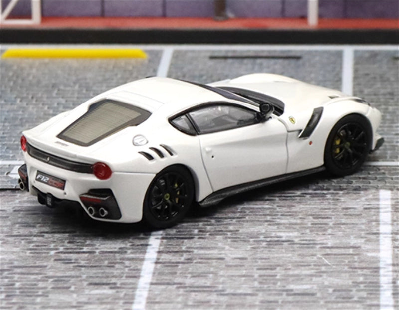 Stance Hunters Ferrari F12 TDF Supercar Limited Edition 799PCS ONLY white 1:64 Car Pre-built Model view3