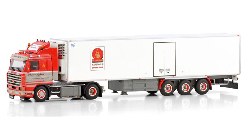 WSI SCANIA 3 SERIES STREAMLINE 4X2 REEFER TRAILER - 3 AXLE P. Bjarne Andersen Hanstholm 1:50 Truck Pre-built Model