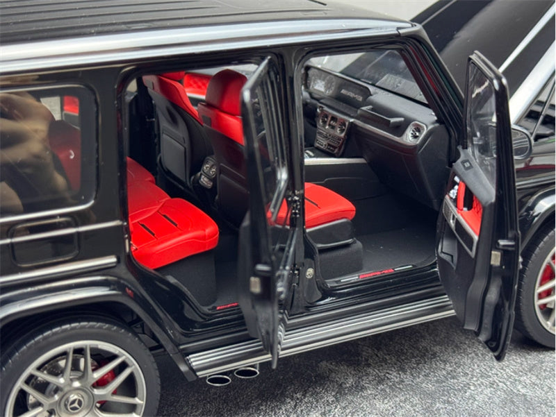 Almost Real Mercedes Benz G63 AMG 2022 55th Anniversary Commemoration Limited Edition 1008PCS ONLY Black - red interior 1:18 Car Pre-built Model view4