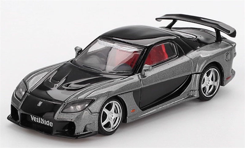 MINIGT Mazda RX-7 VeilSide Fortune grey carton packaging 1:64 Car Pre-built Model view1