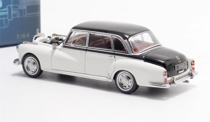 GFCC Mercedes Benz 300D 1959 vintage Car Black White Double Limited Edition 300PCS ONLY LHD 1:64 car Pre-built Model view6