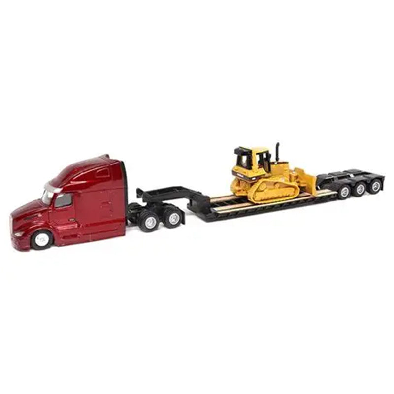 1:87 Cat  Bulldozer w/ Lowboy Trailer Caterpillar Set  Diecast Model