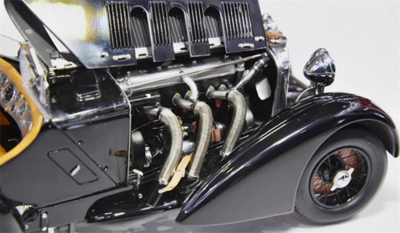 CMC Mercedes Benz SSK Trossi 1932 The Black Prince 25th Anniversary Commemorative w/ Gold Coin black Limited Edition 600PCS ONLY 1:18 Car Pre-built Model view4
