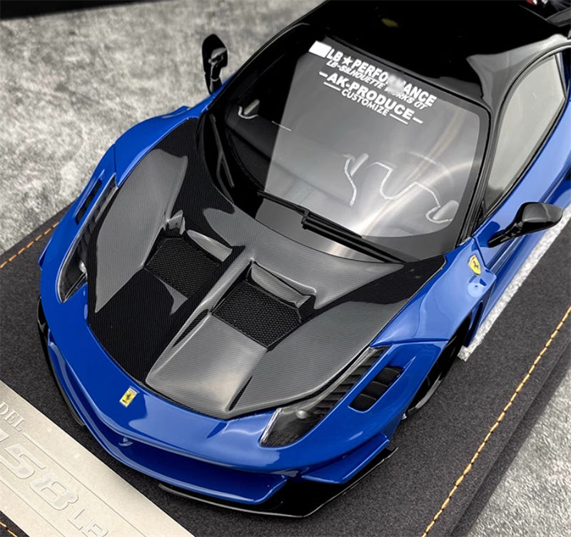 ARES MODEL Ferrari 458GT sports car Limited Edition Blue 1:18 Resin Car