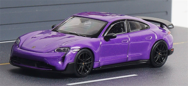 1:64 Porsche Taycan Turbo GT Purple Trends Hobby DIECAST Civil Car Model