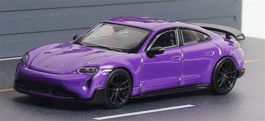 1:64 Porsche Taycan Turbo GT Purple Trends Hobby DIECAST Civil Car Model