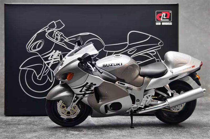 1:12 Suzuki GSX-1300R Hayabusa  silver  LCD MODELS  DIECAST motorcycle Model