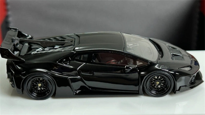FALME Lamborghini LBWK Huracan GT LP610 Glossy Black Limited Edition 199pcs ONLY 1:64 Car Pre-built Model