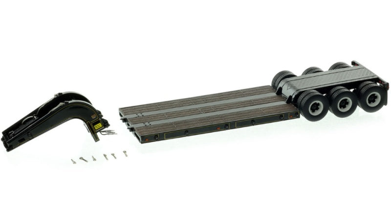 1:50 Talbert  1960s 60-Ton Cableneck Lowbed w/ Single-Axle Dolly Heavy Haul Replicas  Black Diecast Model