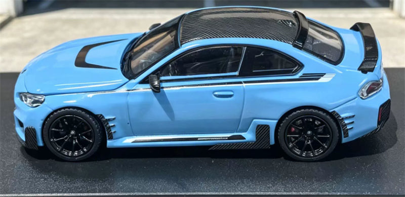 1:64 BMW M2 G87 Zandvort Blue Fei Xiang Open version DIECAST Civil Car Model