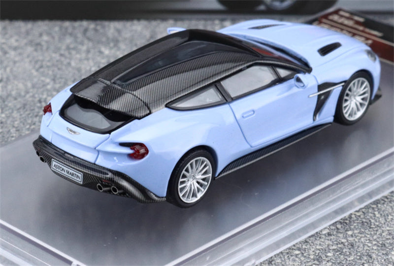 KING MODEL Aston Martin Vanquish Zagato Shooting Brake 2018 Blue Limited Edition 999PCS ONLY 1:64 Car Pre-built Model view5