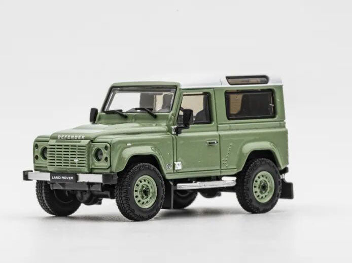 1:64 LCD Land Rover Defender Works V8 70th Edition Green Diecast Model