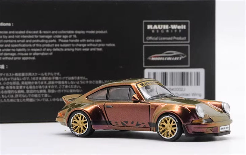 mymodelcollect Porsche RWB 930 Duck Wing chameleon Limited Edition 1500PCS ONLY RAUH - Welt 1:64 Car Pre-built Model view5