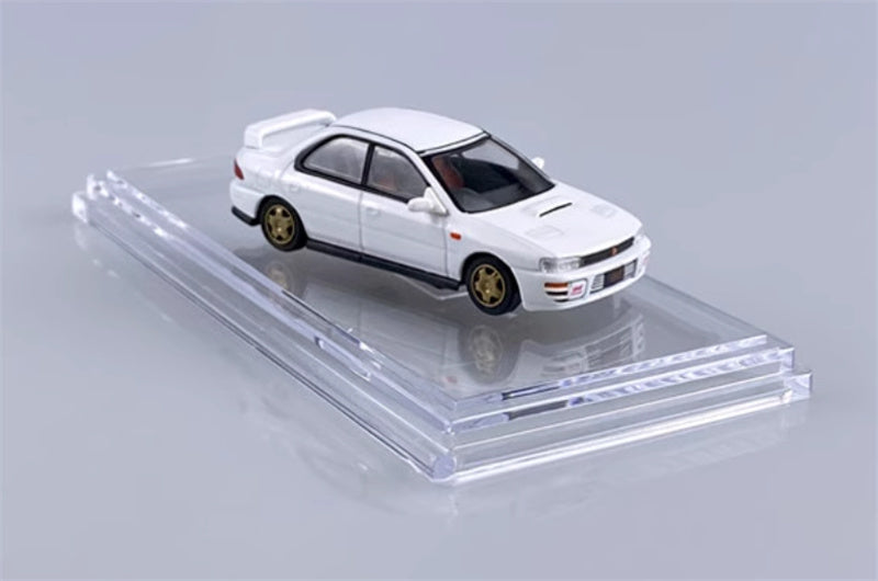 BM Creations SUBARU 1994 Impreza WRX STi RIGHT HAND DRIVE White 1:64 Car Pre-built Model