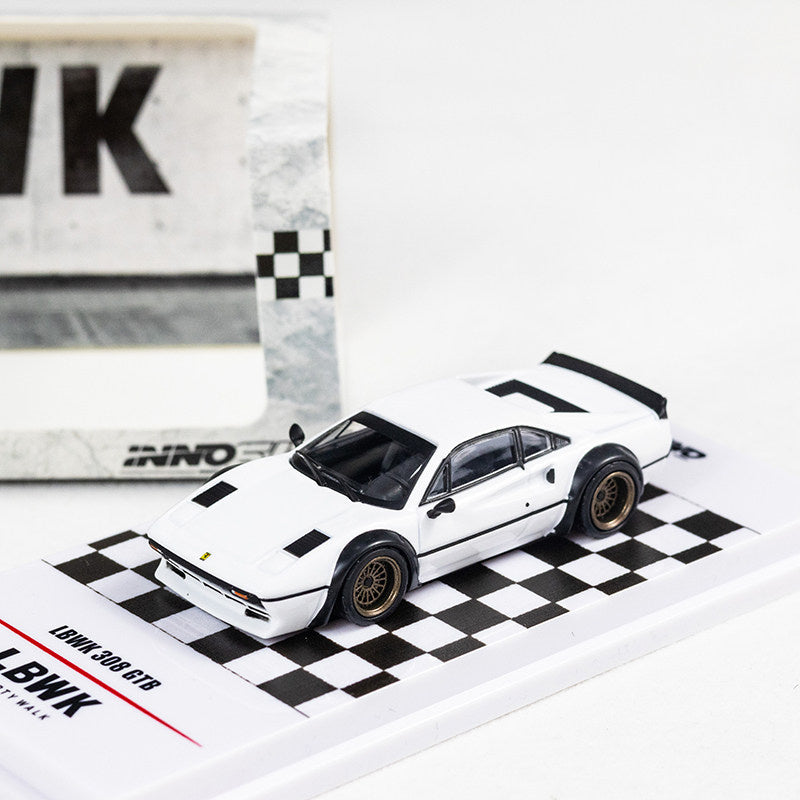 INNO64 Ferrari 308 GTB LBWK Wide Body Modified Edition White 1:64 car Pre-built Model view4