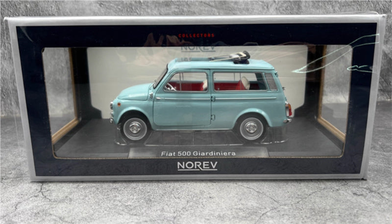 NOREV FIAT 500 GIARDINIERA 1964 blue 1:18 Car Pre-built Model view9