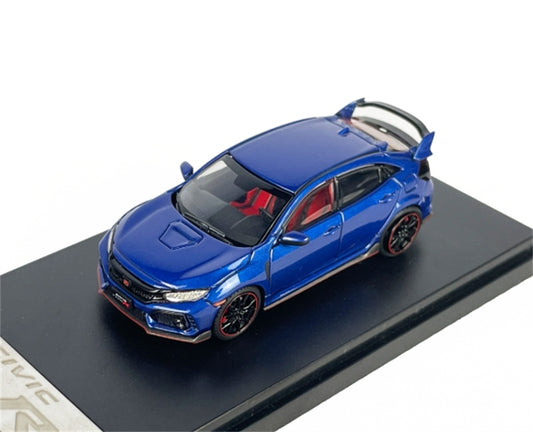 LCD-MODELS Honda Civic Type R FK8 Blue 1:64 car Pre-built Model view1