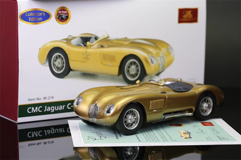 CMC Jaguar C-Type 1952 25th Anniversary Edition golden Limited Edition 1:18 DIECAST Car