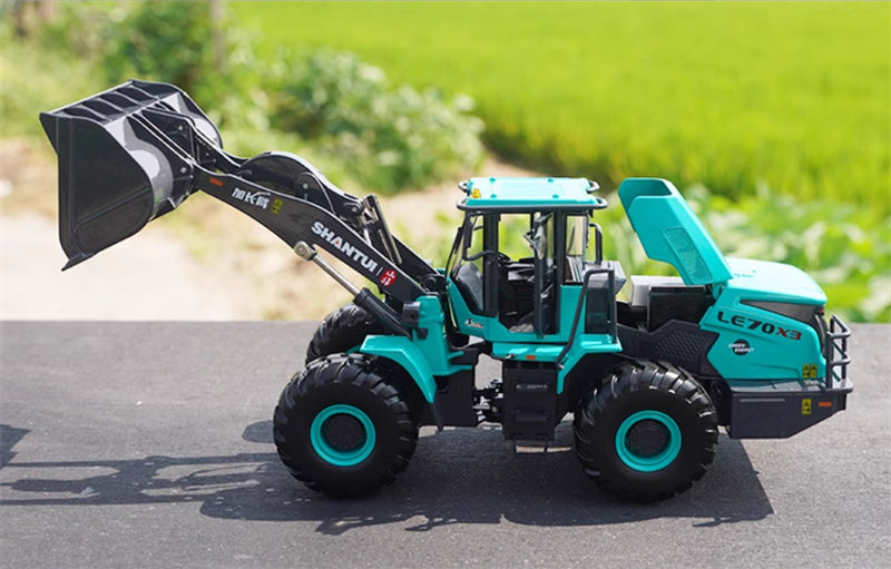 SHANTUI LE70-3X Pure Electric Wheel Loader New Energy Green 1:35 Truck Pre-built Model