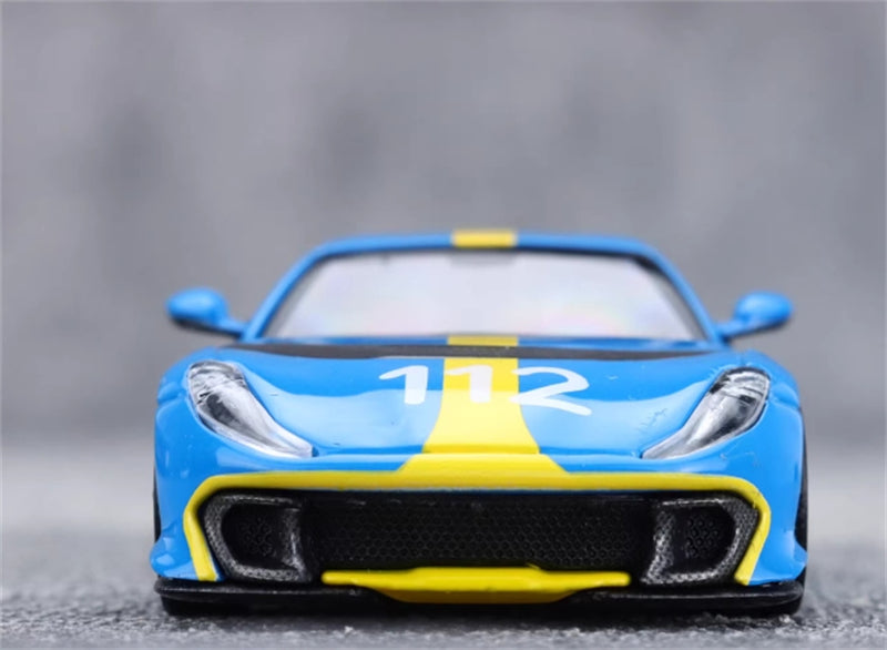 TOC Ferrari FE812C Coupe Sports FRENCH RACING BLUE #112 1:64 Car Pre-built Model