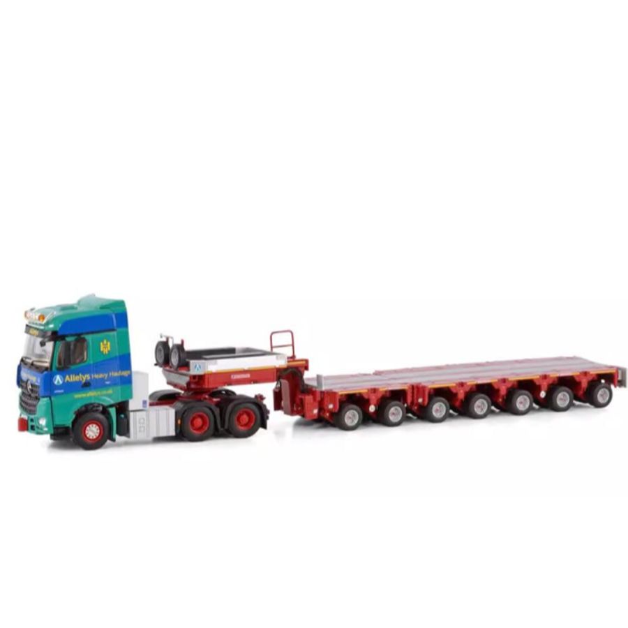 WSI MERCEDES MP4 AROCS BIG SPACE 6X4 INTER COMBI SCHEUERLE SET ALLELYS 1:50  DIECAST Truck Lorry