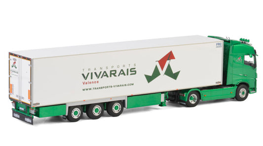WSI VOLVO FH4 GLOBETROTTER 4x2 REEFER TRAILER - 3 AXLE Vivarais 1:50 Truck Pre-built Model
