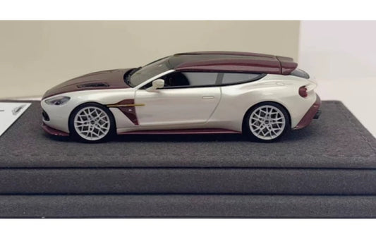1:64 Aston Martin Shooting Brake Autotune Shanghai Expo Limited Edition Pearl White Red Carbon Resin Model view2