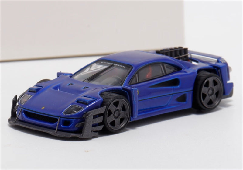 Autobots Models Ferrari F40 Yasid sports car Explosive redesign Blue 1:64 Car Pre-built Model view7